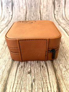 Personalized Leatherette Travel Jewelry Box