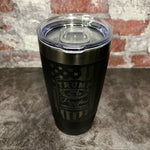 Load image into Gallery viewer, 20 Oz. Trump Old No. 47 Whiskey Label and Flag Tumbler - Ghost Black Trim
