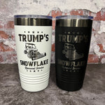 Load image into Gallery viewer, 20 Oz. Trump&#39;s Snowflake Removal Service Tumbler - Ghost Black Trim
