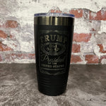 Load image into Gallery viewer, 20 Oz. Trump Old No. 47 Whiskey Label Commemorative Tumbler - Ghost Black Trim
