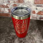 Load image into Gallery viewer, 20 Oz. Trump Old No. 47 Whiskey Label and Flag Tumbler - Stainless Steel Trim
