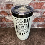 Load image into Gallery viewer, 20 Oz. Trump Old No. 47 Whiskey Label and Flag Tumbler - Ghost Black Trim
