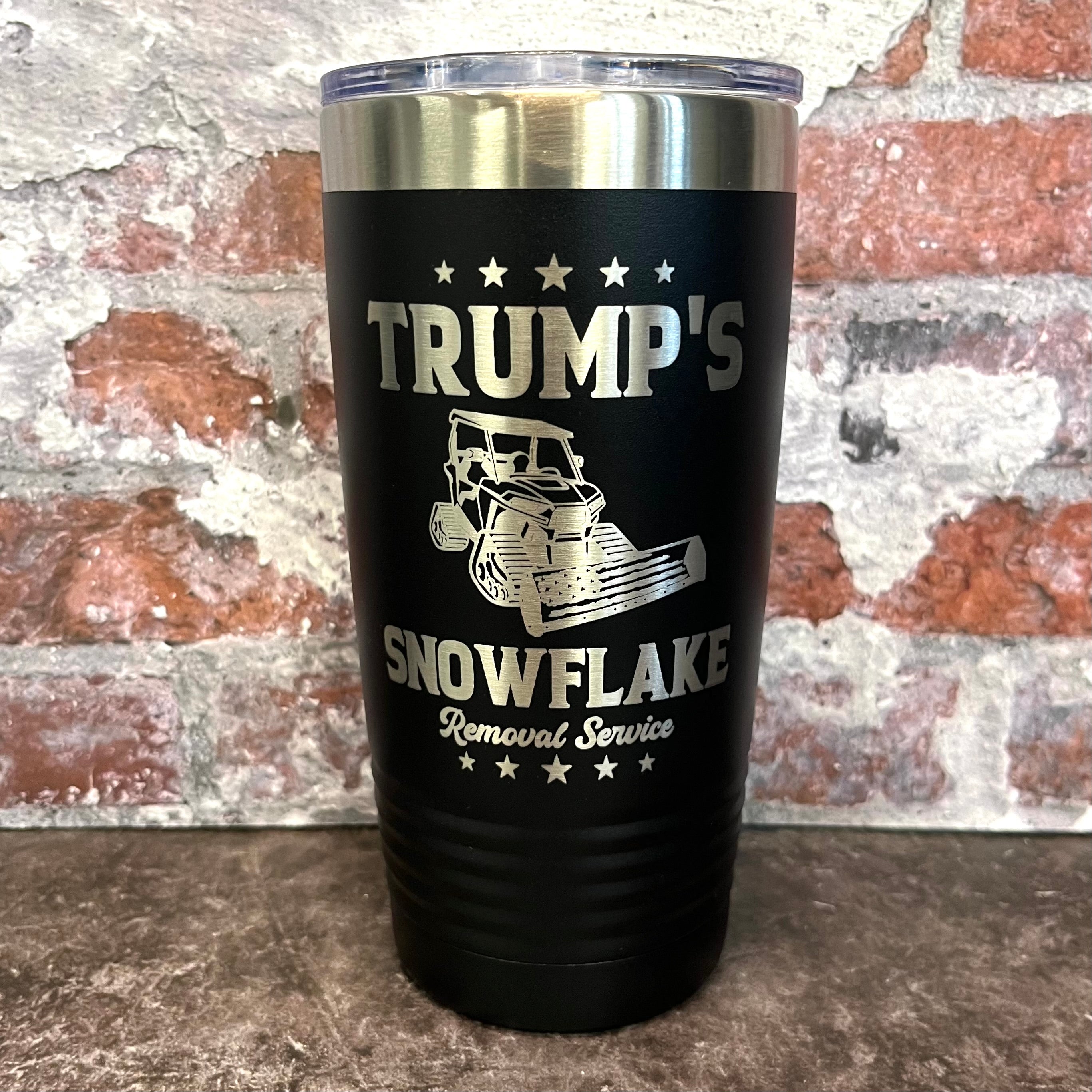 20 Oz. Trump's Snowflake Removal Service Tumbler - Stainless Steel Trim