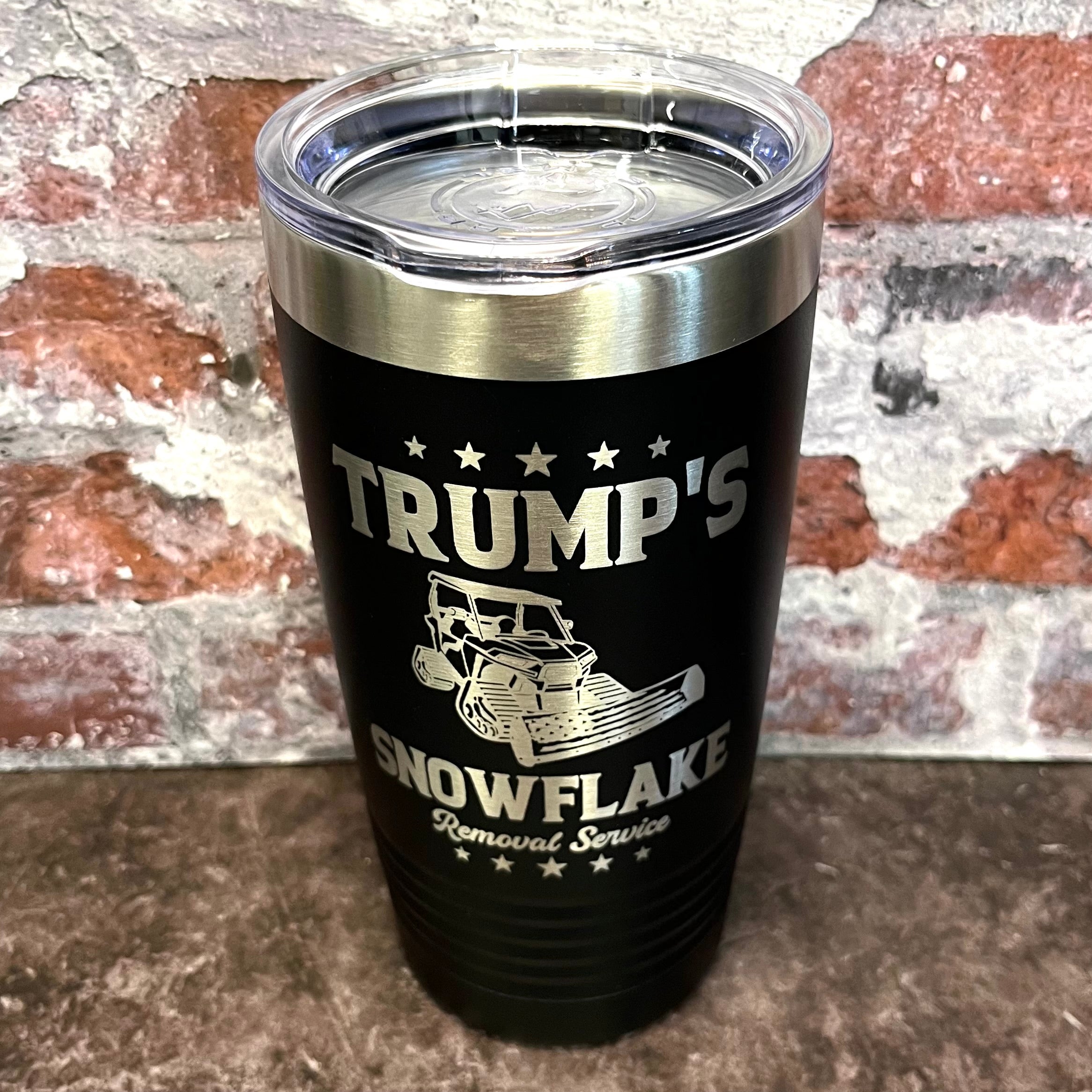 20 Oz. Trump's Snowflake Removal Service Tumbler - Stainless Steel Trim