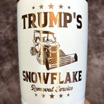 Load image into Gallery viewer, 20 Oz. Trump&#39;s Snowflake Removal Service Tumbler - Rose Gold / Copper Trim
