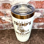 Load image into Gallery viewer, 20 Oz. Trump&#39;s Snowflake Removal Service Tumbler - Rose Gold / Copper Trim
