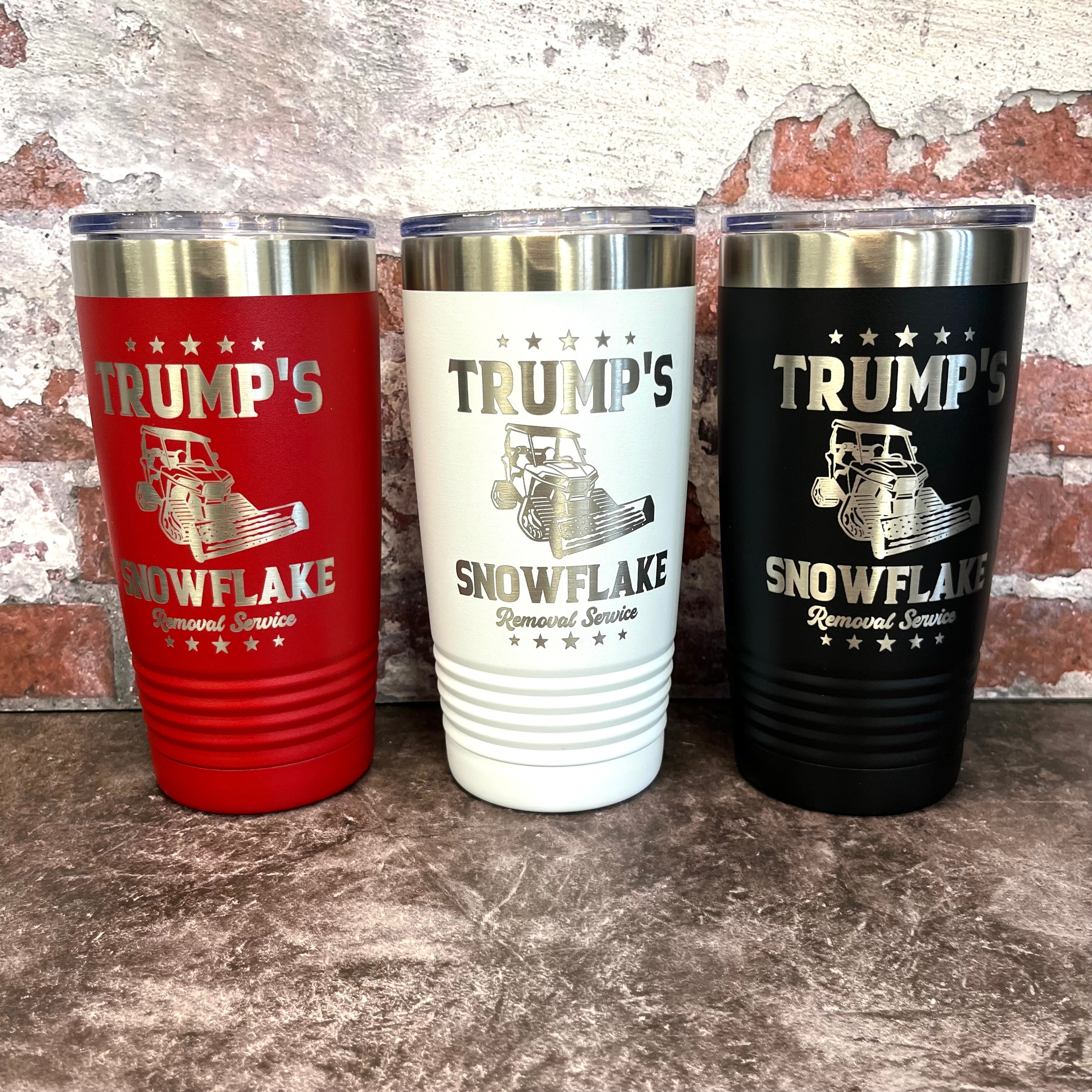 20 Oz. Trump's Snowflake Removal Service Tumbler - Stainless Steel Trim