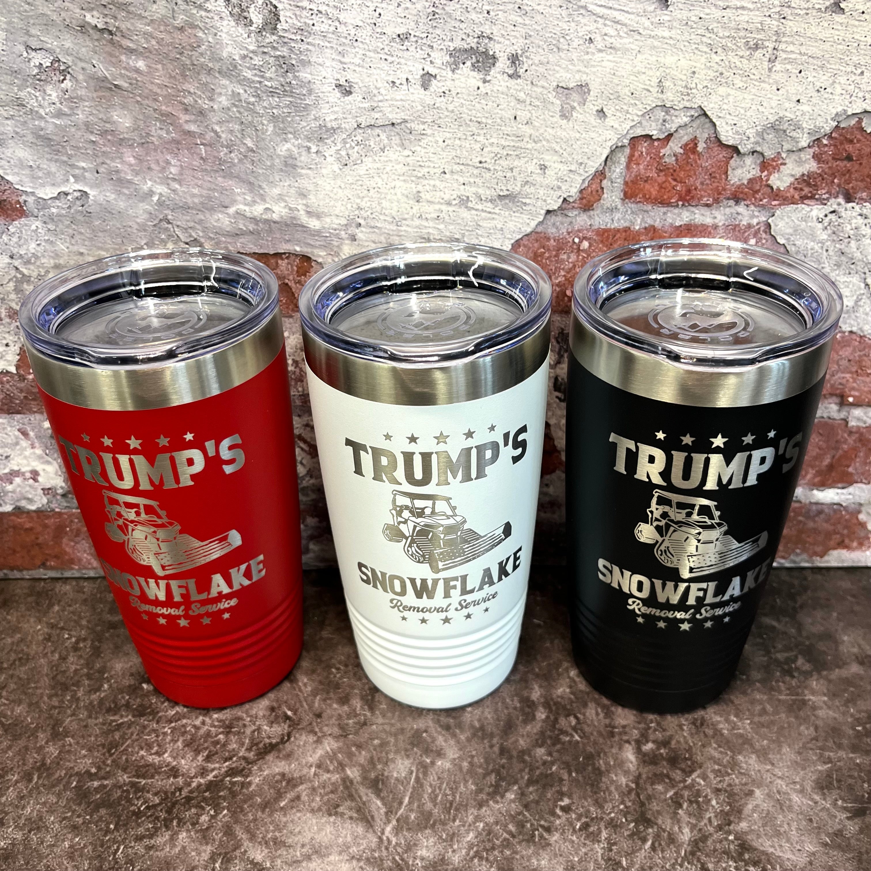 20 Oz. Trump's Snowflake Removal Service Tumbler - Stainless Steel Trim