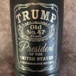 Load image into Gallery viewer, 20 Oz. Trump Old No. 47 Whiskey Label Commemorative Tumbler - Stainless Steel Trim
