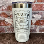 Load image into Gallery viewer, 20 Oz. Trump Old No. 47 Whiskey Label Commemorative Tumbler - Stainless Steel Trim
