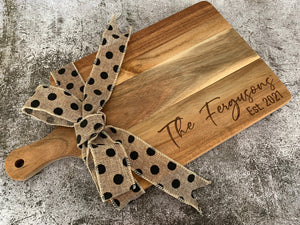 Personalized Acacia Wood Cutting Board