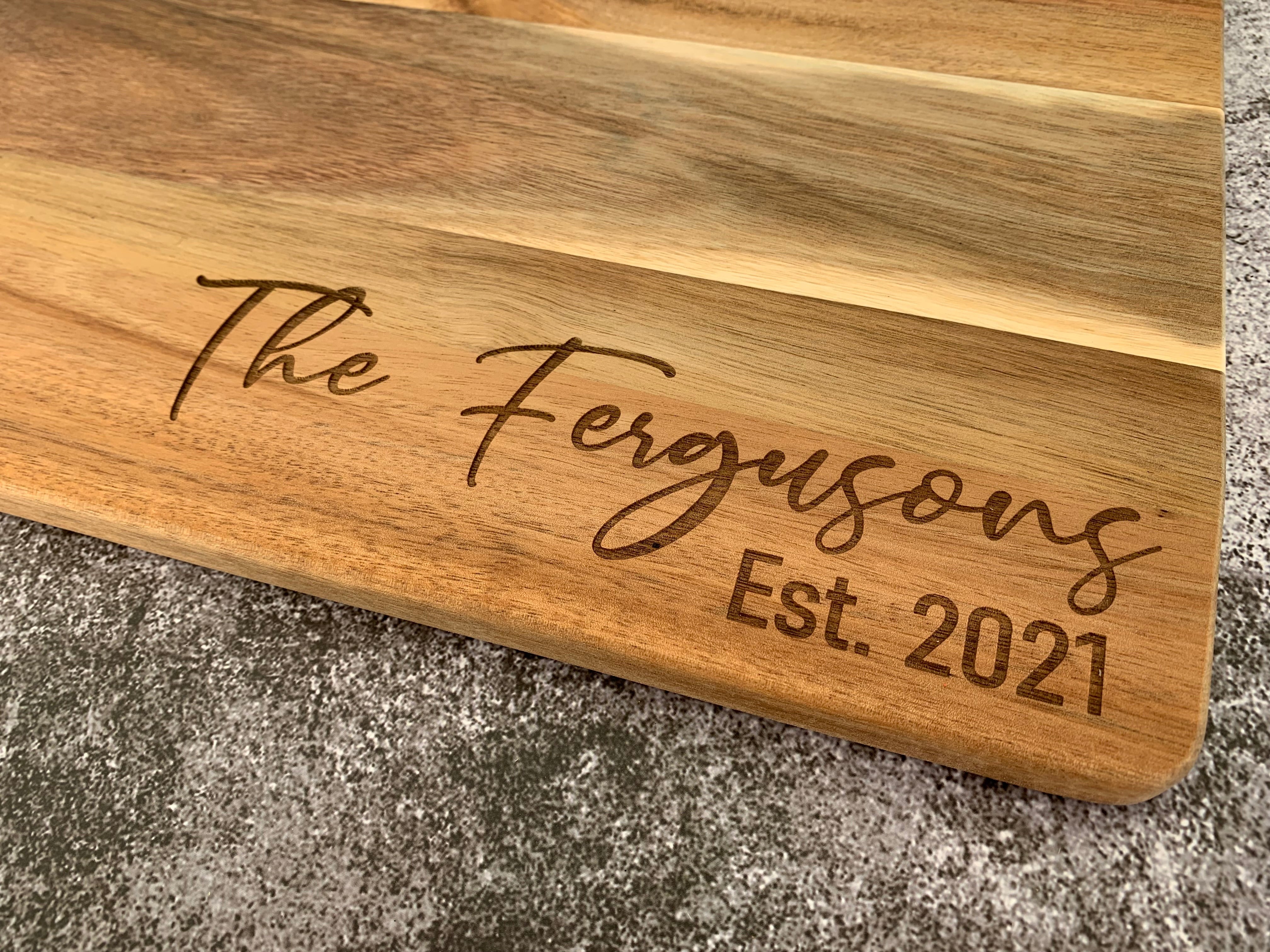 Personalized Acacia Wood Cutting Board