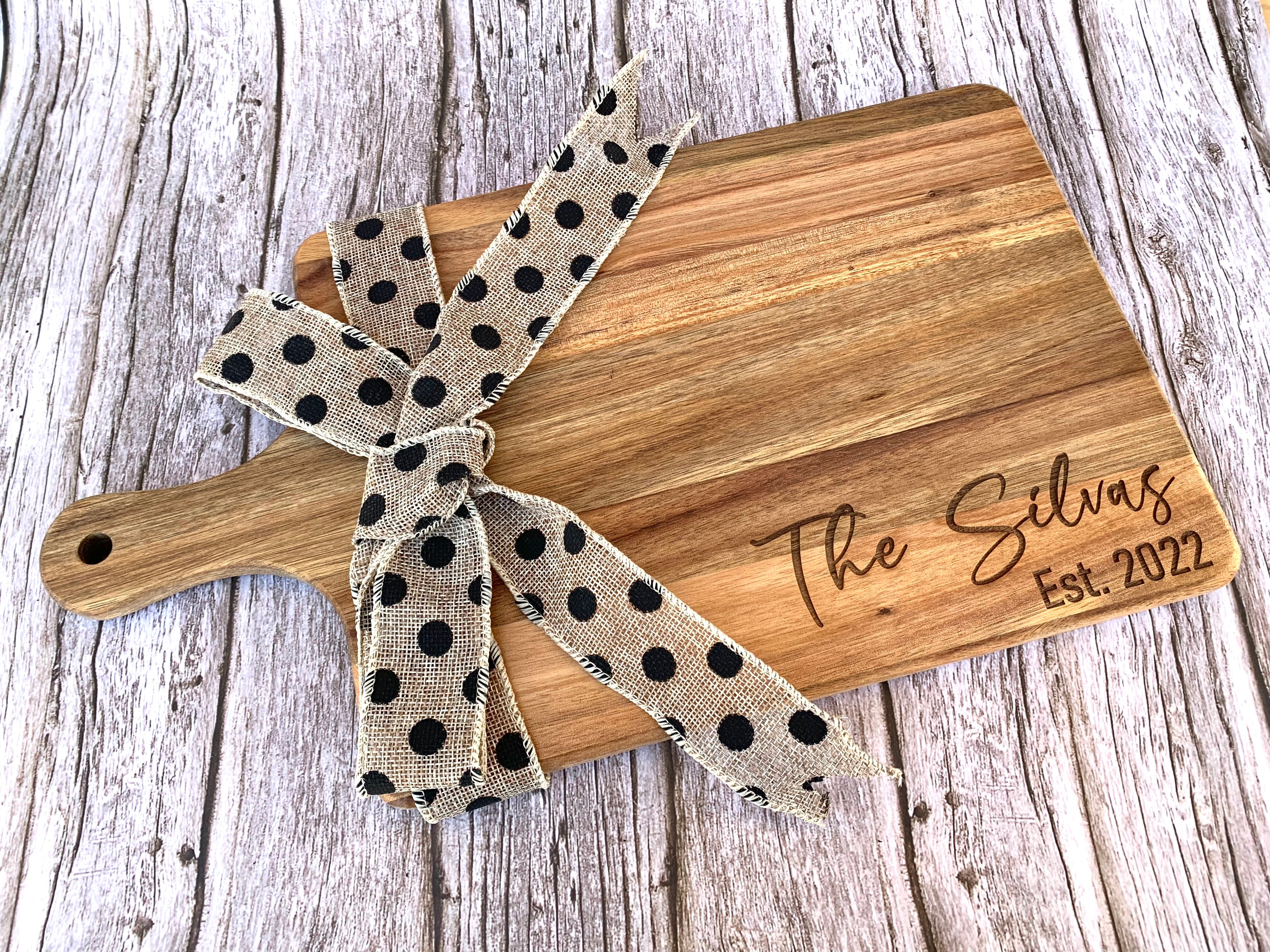 Personalized Acacia Wood Cutting Board