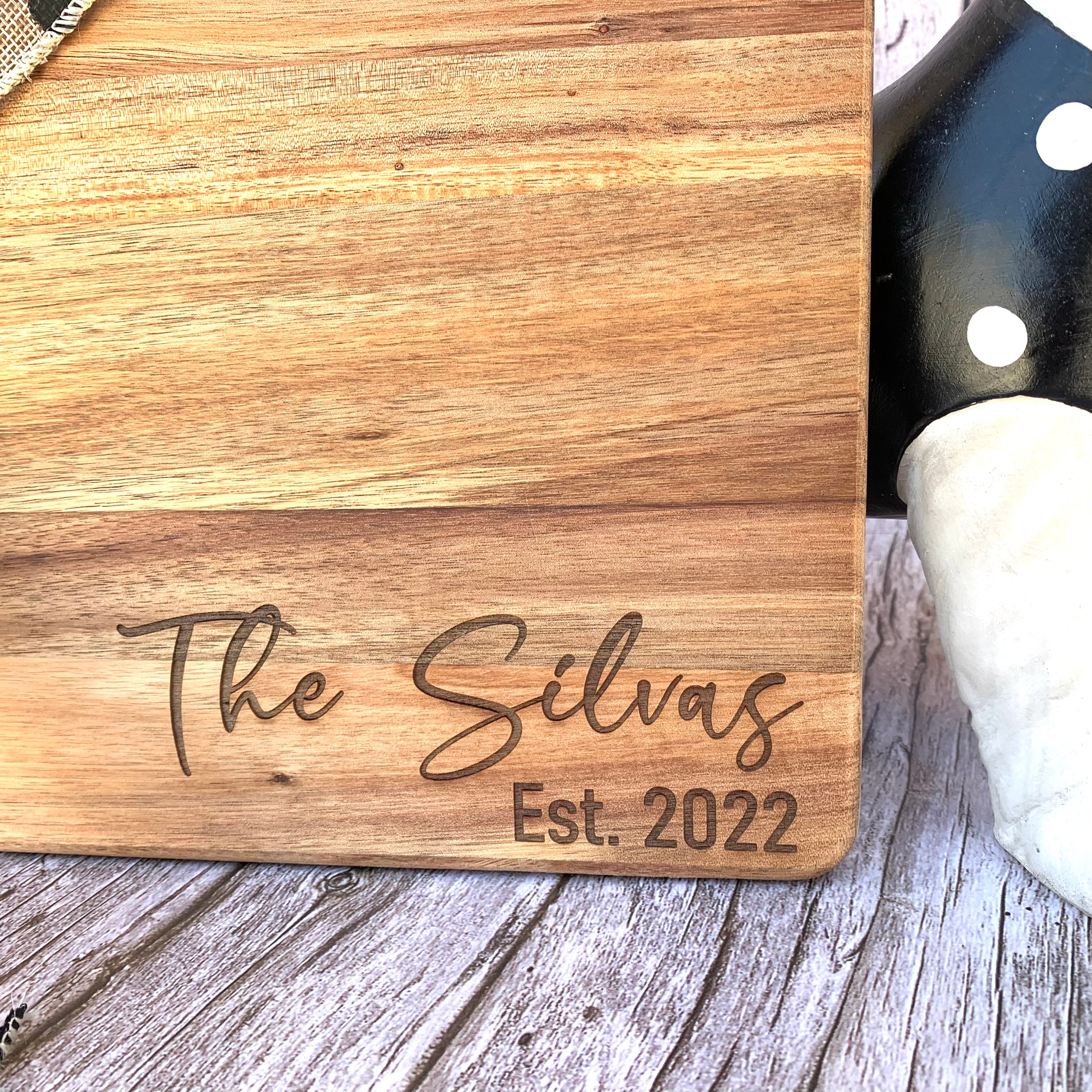 Personalized Acacia Wood Cutting Board